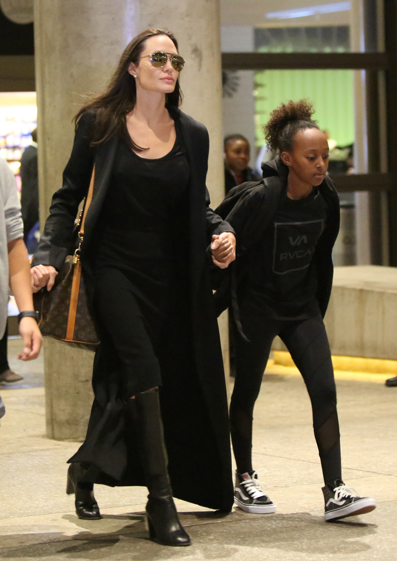Brooding Angelina Back From Trip To See Brad National Enquirer