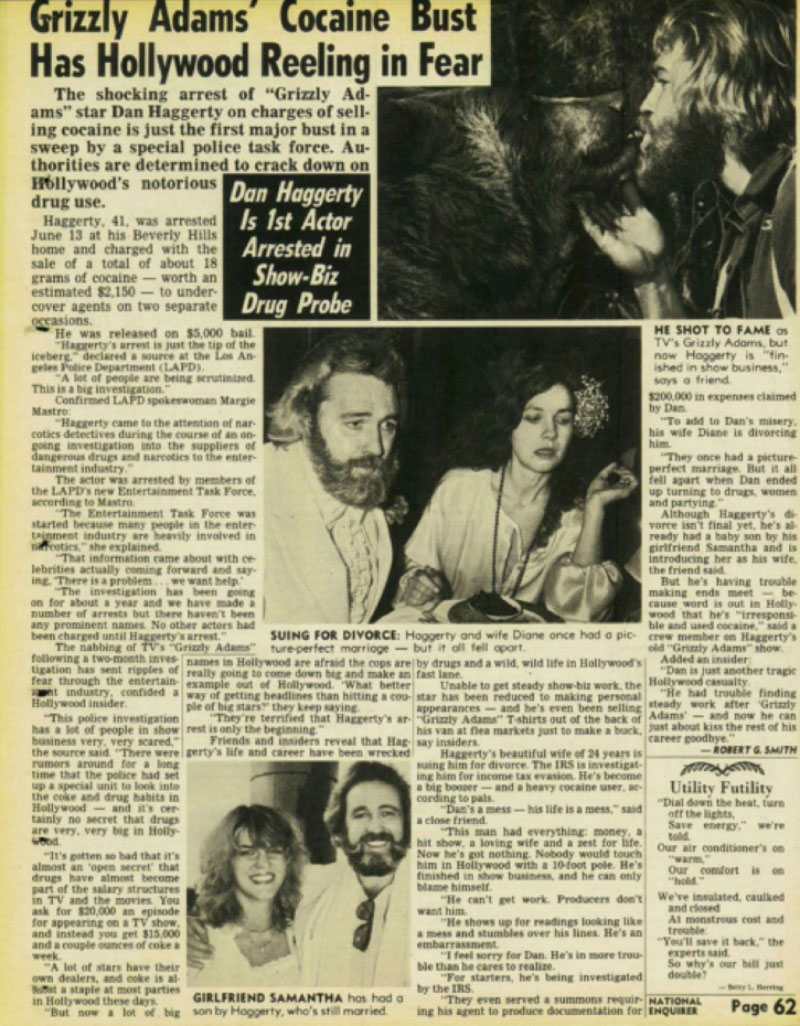 Drug-Dealing 'Grizzly Adams' Star Dan Haggerty — Secrets He Took To His ...