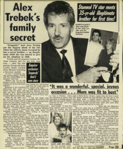 The original 1991 National Enquirer Story about Alex Trebek's long lost brother.