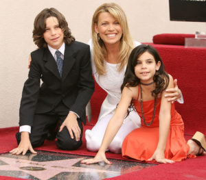Vanna White with children Nicholas Santo Pietro and Giovanna Santo Pietro in 2006.