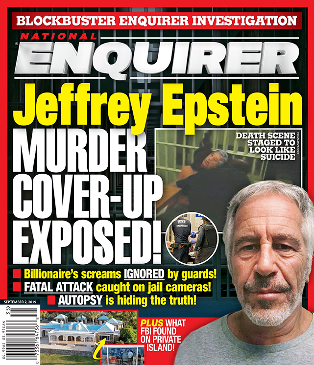 Natinal Enquirer Cover Sept 2 2019Jeffrey Epstein
